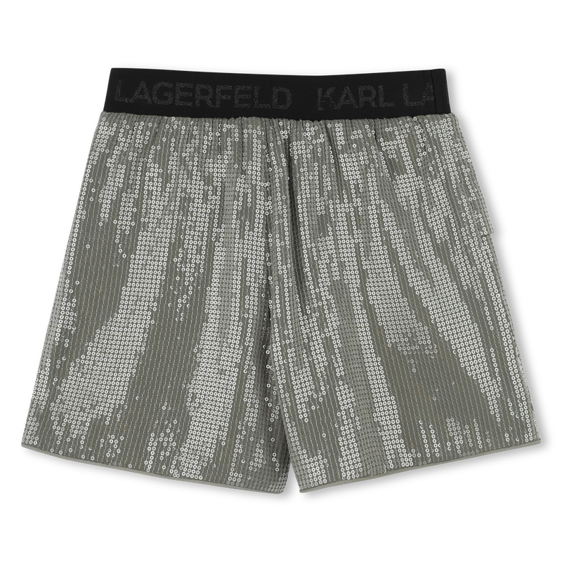 Formal shorts with sequins KARL LAGERFELD KIDS 
                    GIRL