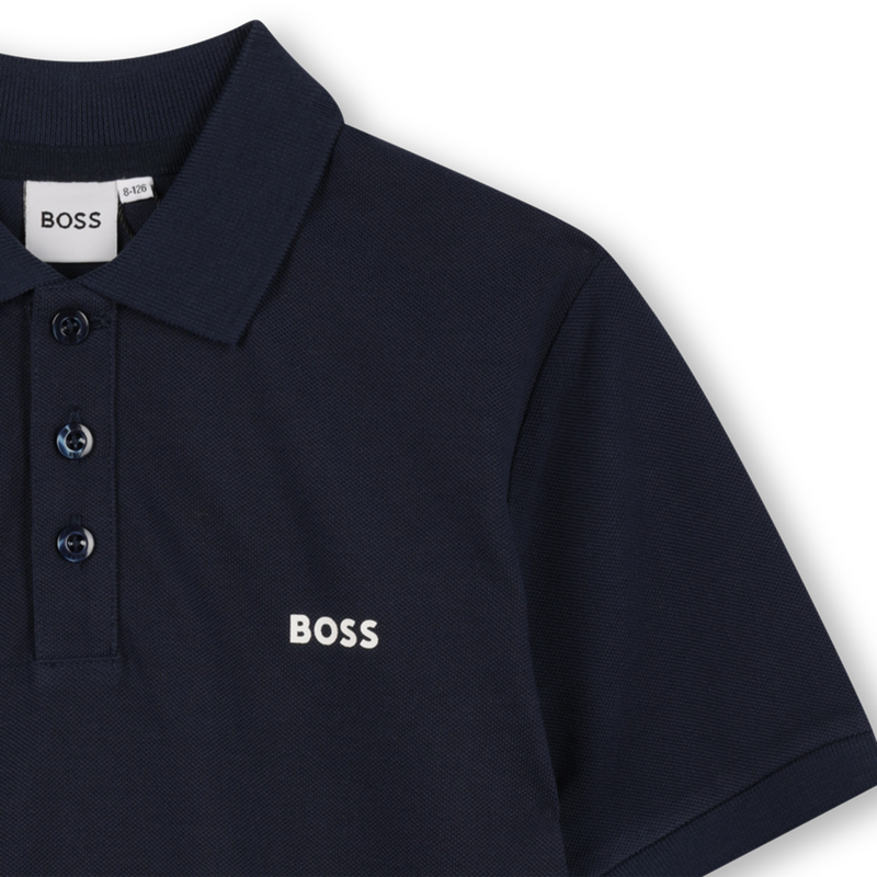 Cotton polo shirt with logo BOSS 
                    BOY