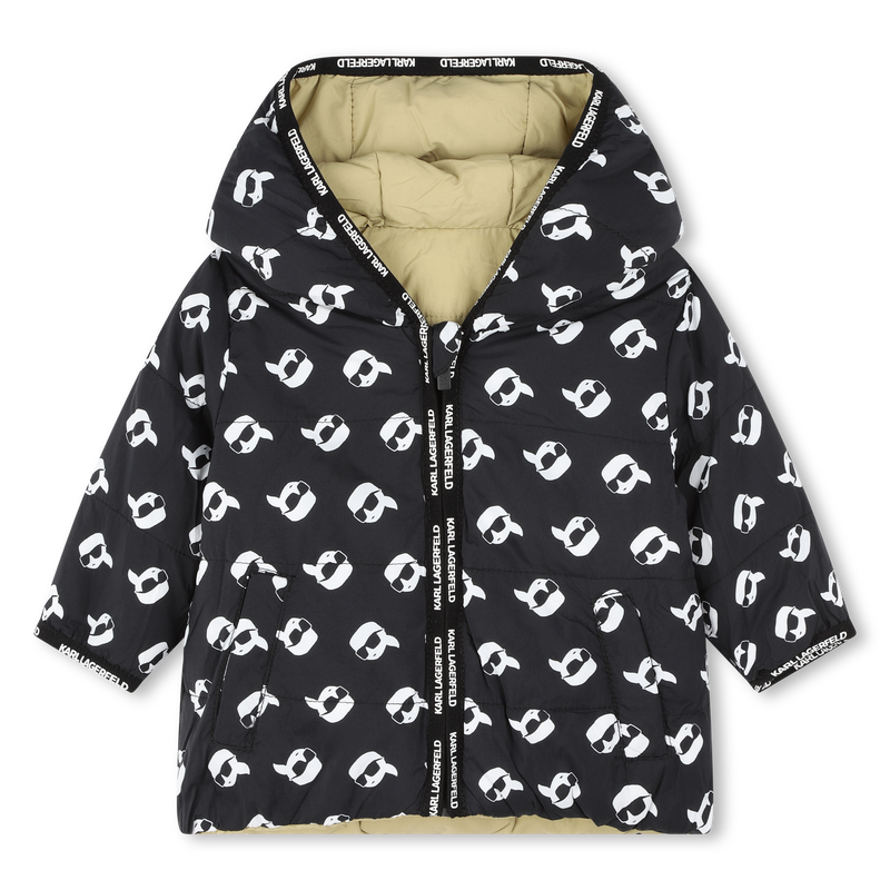 Reversible hooded puffer KARL LAGERFELD KIDS 
                    BOY