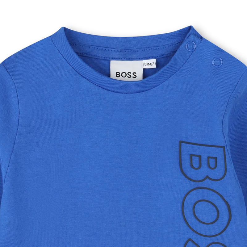 Cotton Long-Sleeve BOSS 
                    BOY