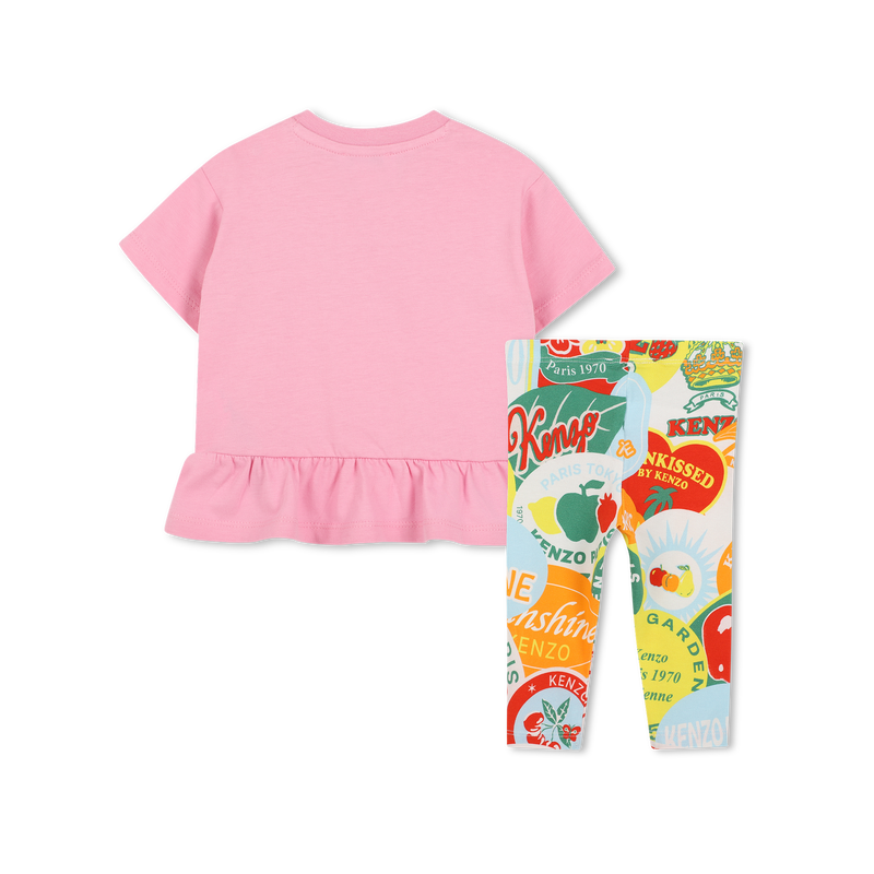 Cotton T-shirt and leggings KENZO KIDS 
                    GIRL