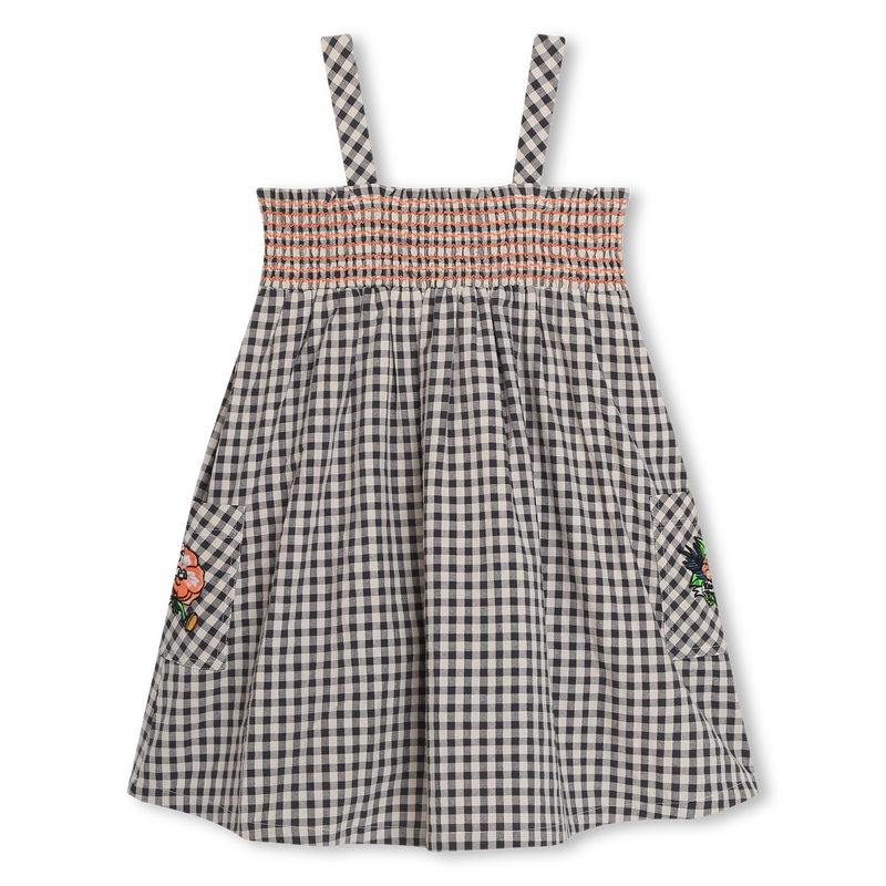 Gingham pinafore dress KENZO KIDS 
                    GIRL