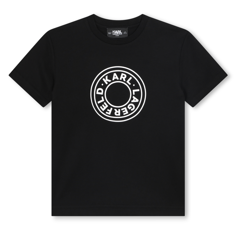 Short-Sleeved Cotton T-Shirt KARL LAGERFELD KIDS 
                    BOY