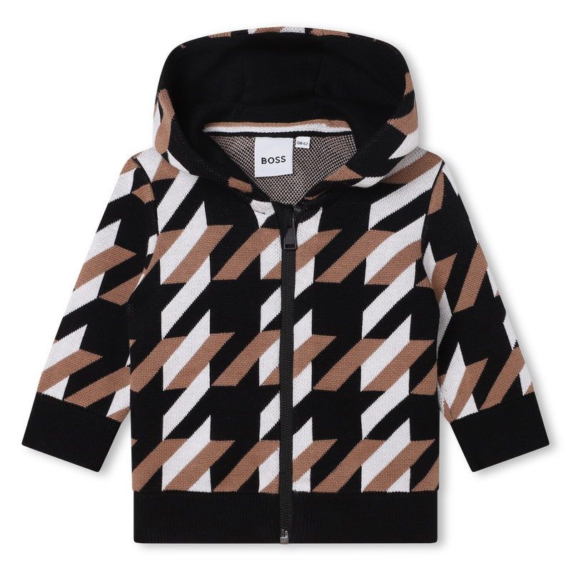 Zip-up cotton hoodie BOSS 
                    BOY