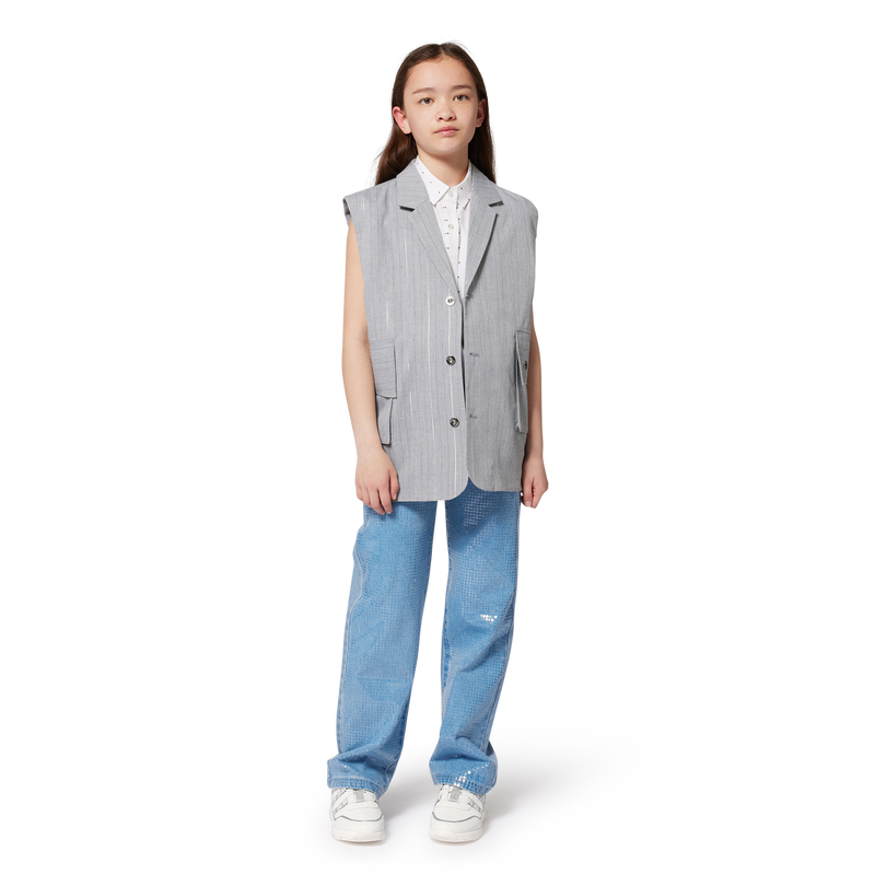 Two-material lace-up sneakers DKNY 
                    GIRL