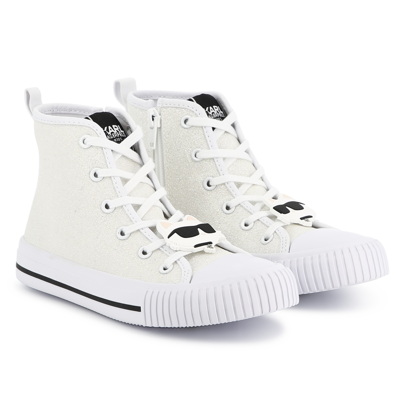 Lace-up high-top sneakers KARL LAGERFELD KIDS 
                    GIRL