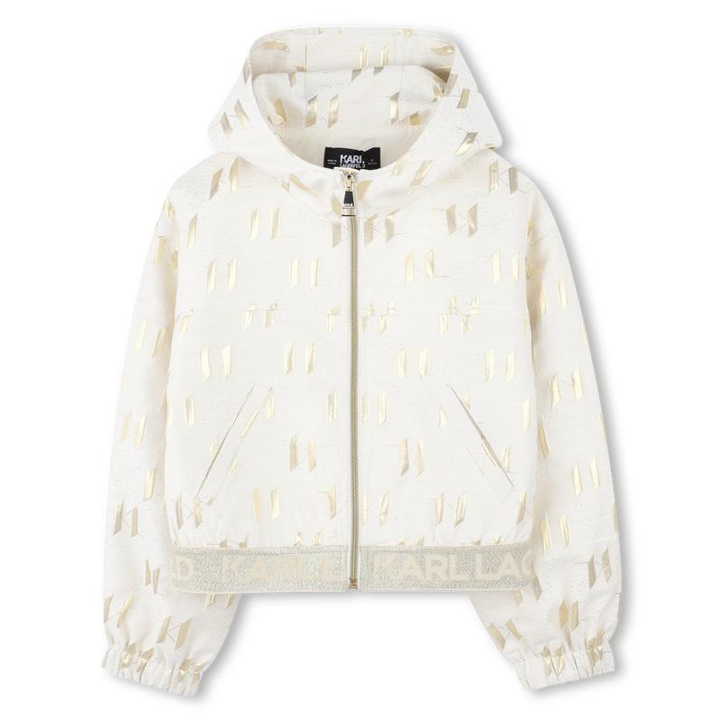 Cardigan with golden details KARL LAGERFELD KIDS 
                    GIRL