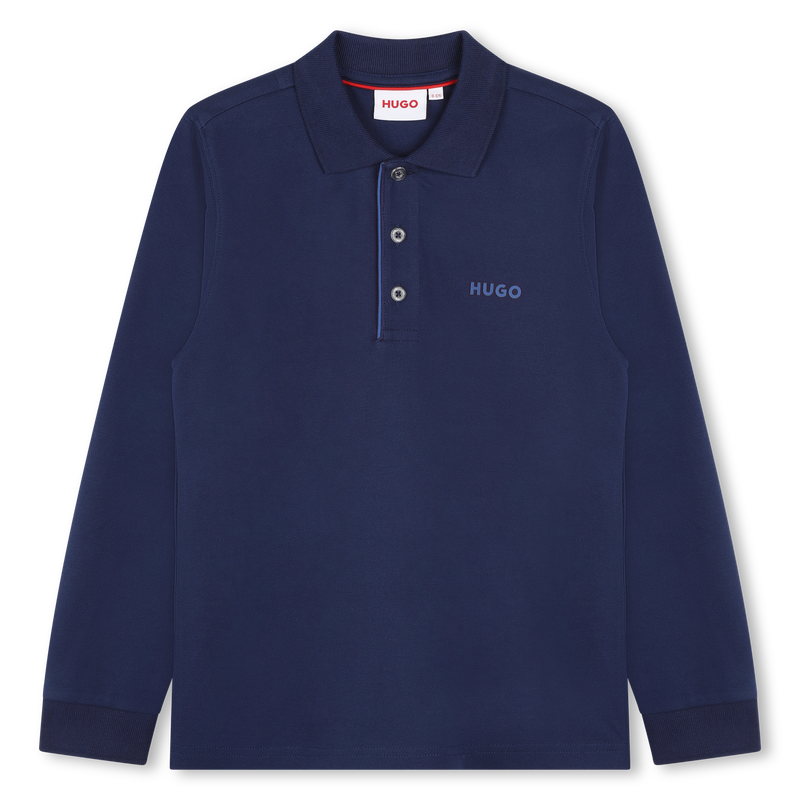 Long-Sleeved Polo Shirt HUGO 
                    BOY