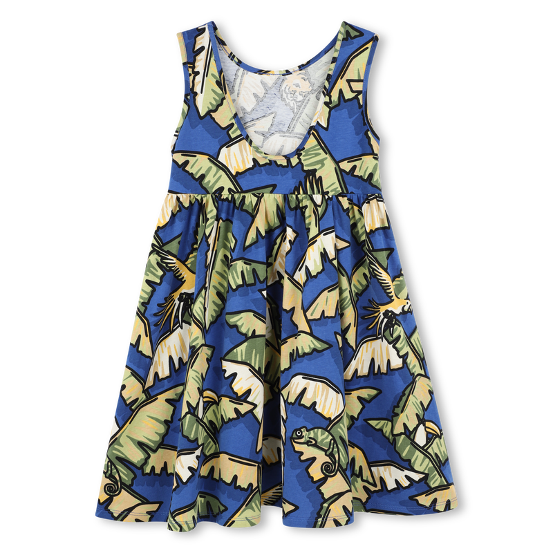 Strappy cotton dress KENZO KIDS 
                    GIRL