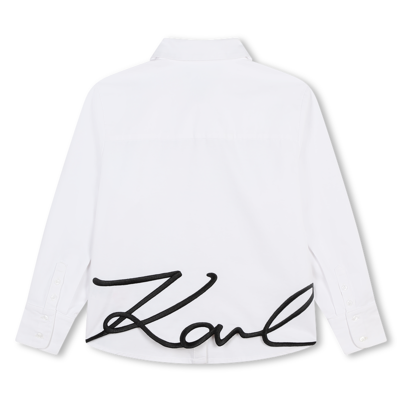 Signature Logo Button-Up KARL LAGERFELD KIDS 
                    GIRL