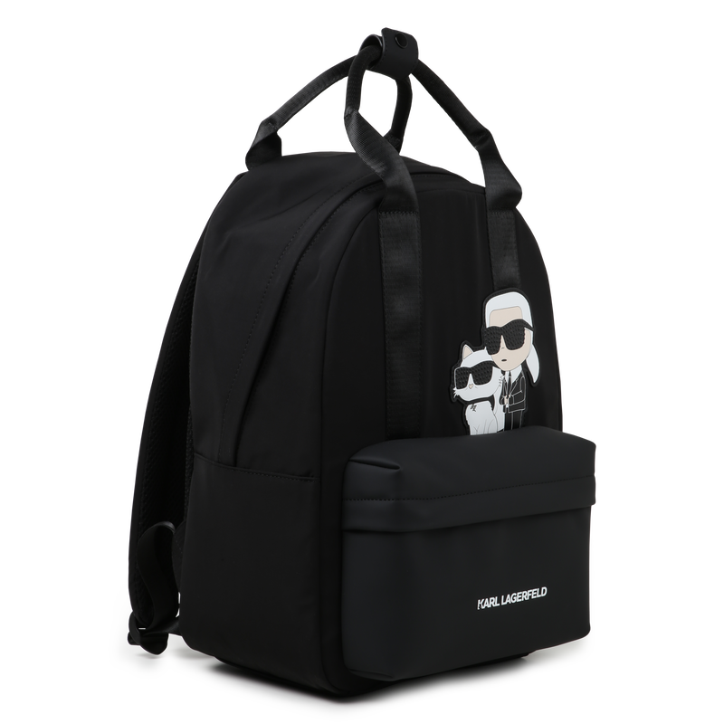 Backpack with decorative badge KARL LAGERFELD KIDS 
                    GIRL