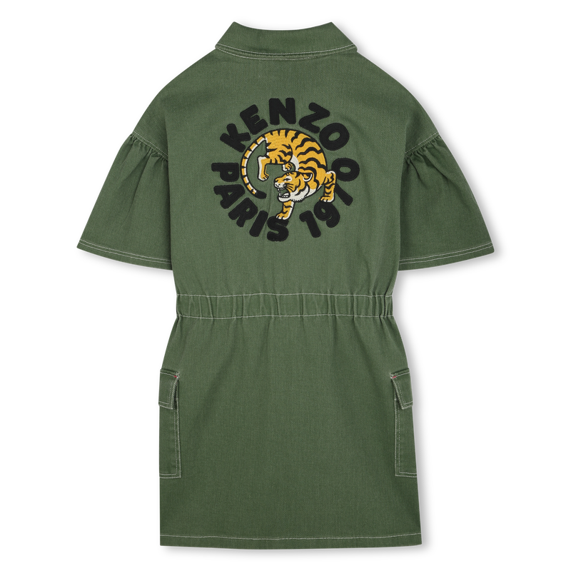 Cotton safari dress KENZO KIDS 
                    GIRL