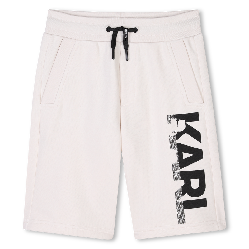 Elasticated cotton Bermudas KARL LAGERFELD KIDS 
                    BOY