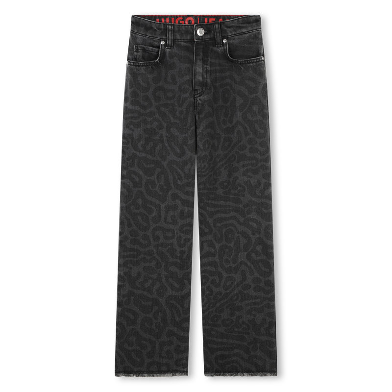 Raw Edge Printed Jeans HUGO 
                    GIRL