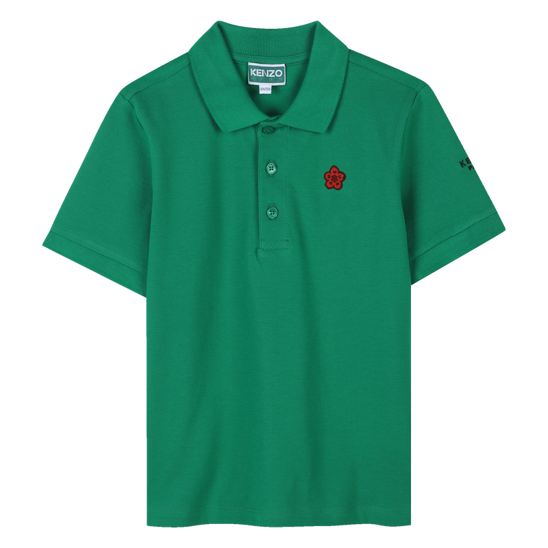 Polo with patch and embroidery KENZO KIDS 
                    UNISEX