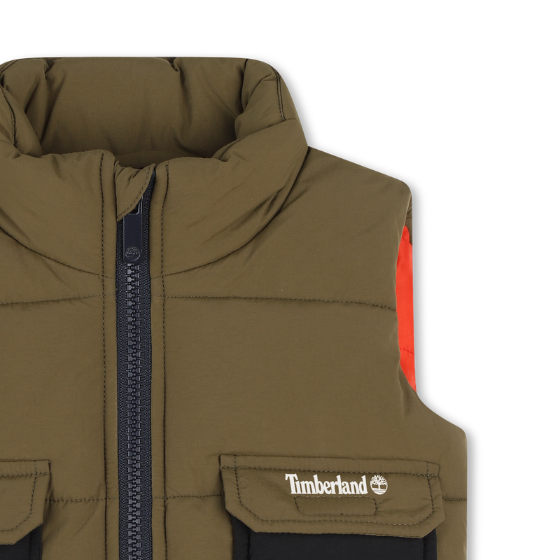 Sleeveless Zip-Up Puffer TIMBERLAND 
                    BOY