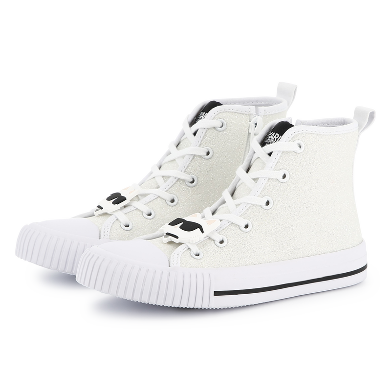 Lace-up high-top sneakers KARL LAGERFELD KIDS 
                    GIRL