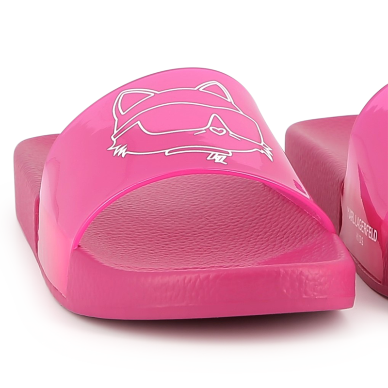 Sliders with printed design KARL LAGERFELD KIDS 
                    GIRL