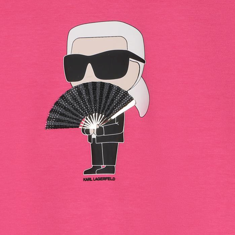 Rhinestone Graphic Sweatshirt KARL LAGERFELD KIDS 
                    GIRL