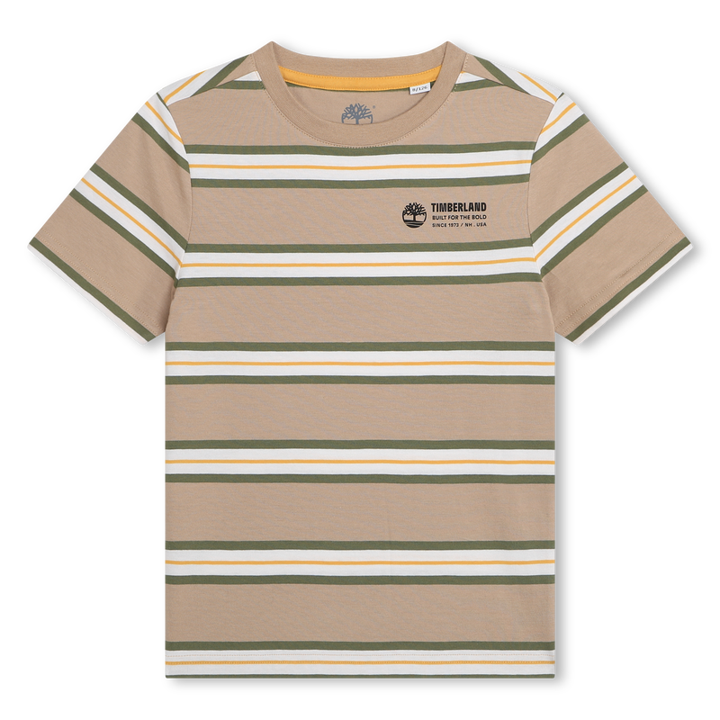 Striped Cotton T-Shirt TIMBERLAND 
                    BOY