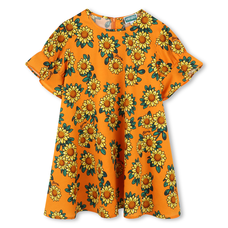 Sunflower print dress KENZO KIDS 
                    GIRL