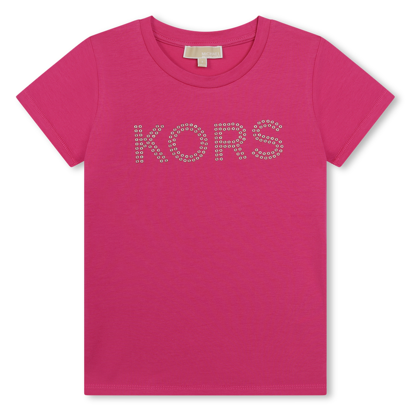 Short-Sleeved Cotton T-Shirt MICHAEL KORS 
                    GIRL