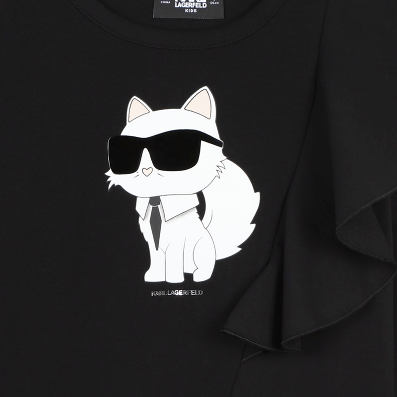 Straight Frilled Dress KARL LAGERFELD KIDS 
                    GIRL