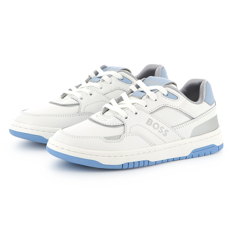 Lace-up dual-fabric sneakers BOSS 
                    GIRL