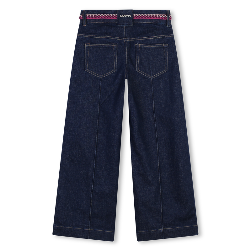 Trimmed Flared Pleated Jeans LANVIN 
                    GIRL