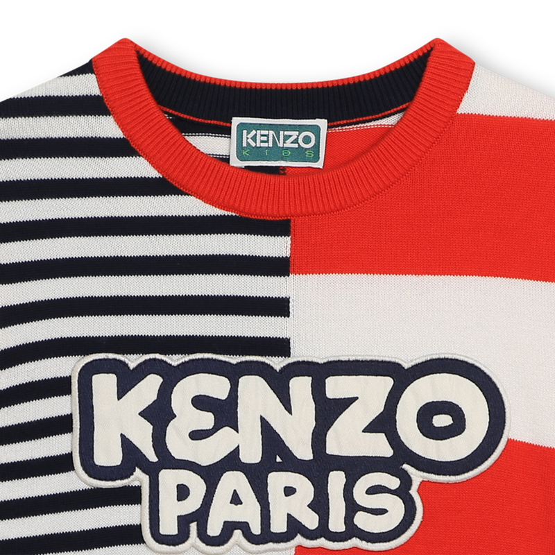 Striped knit cotton sweater KENZO KIDS 
                    UNISEX