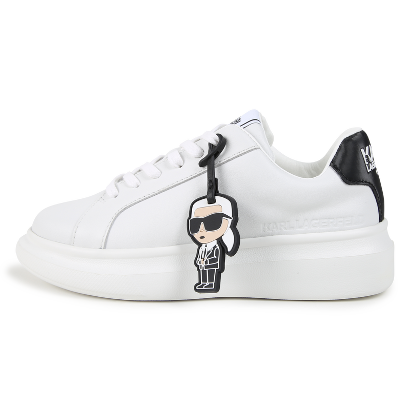 Leather Lace-Up Sneakers KARL LAGERFELD KIDS 
                    BOY
