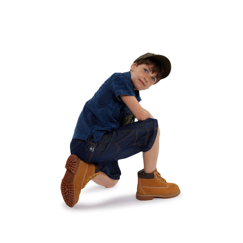Short-Sleeved Terry Polo Shirt TIMBERLAND 
                    BOY
