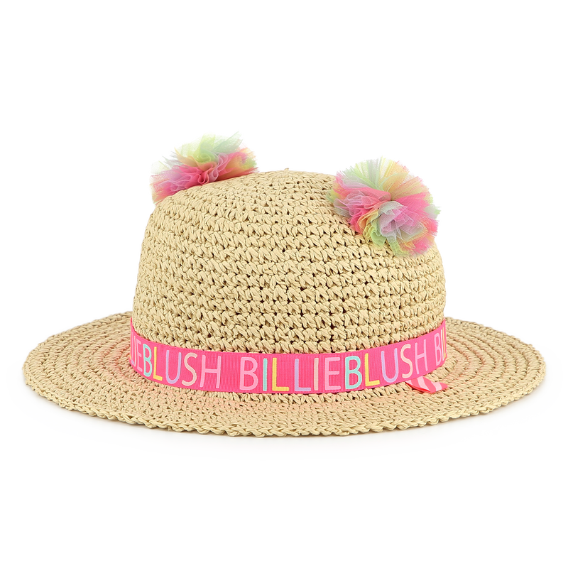 Pompom straw hat BILLIEBLUSH 
                    GIRL