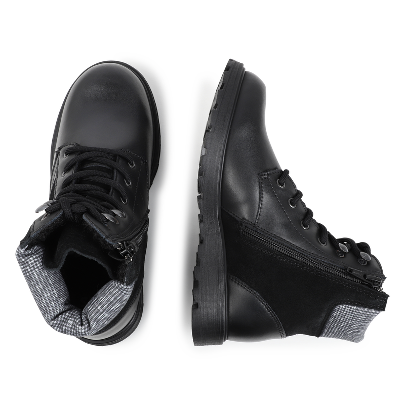 Lace-Up Leather Ankle Boots BOSS 
                    BOY