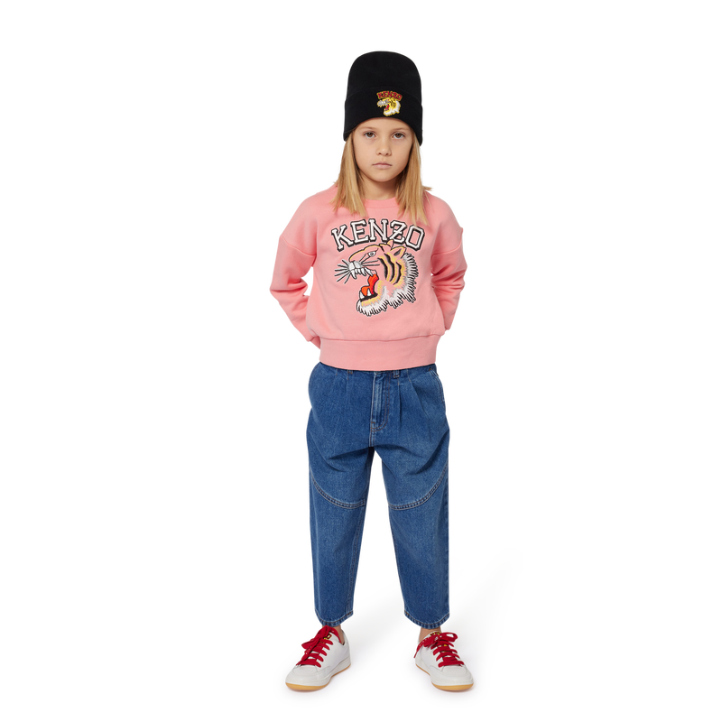 Embroidered Cotton Sweatshirt KENZO KIDS 
                    GIRL