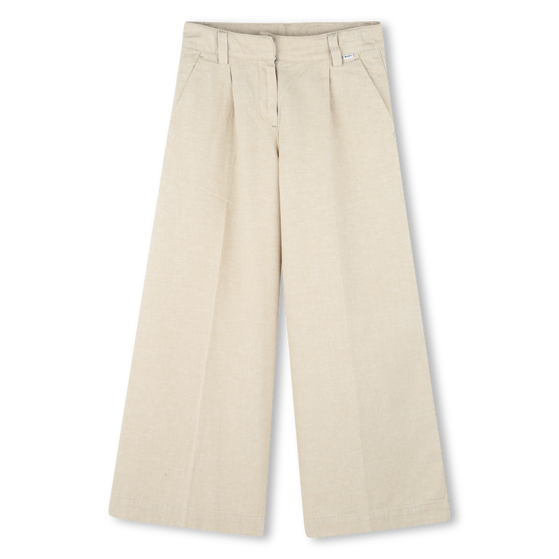 Linen and cotton trousers BOSS 
                    GIRL