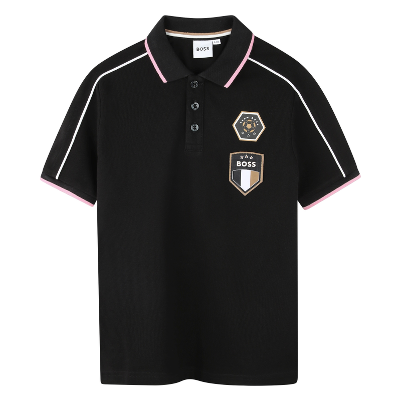 Short-sleeved cotton polo BOSS 
                    BOY