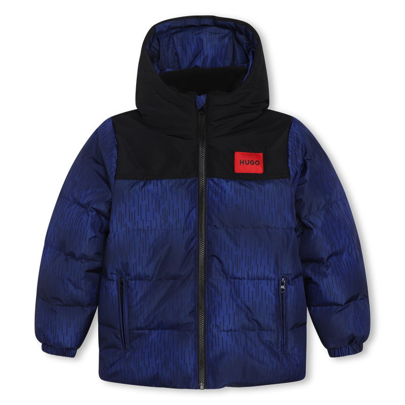 Printed hooded puffer jacket HUGO 
                    BOY