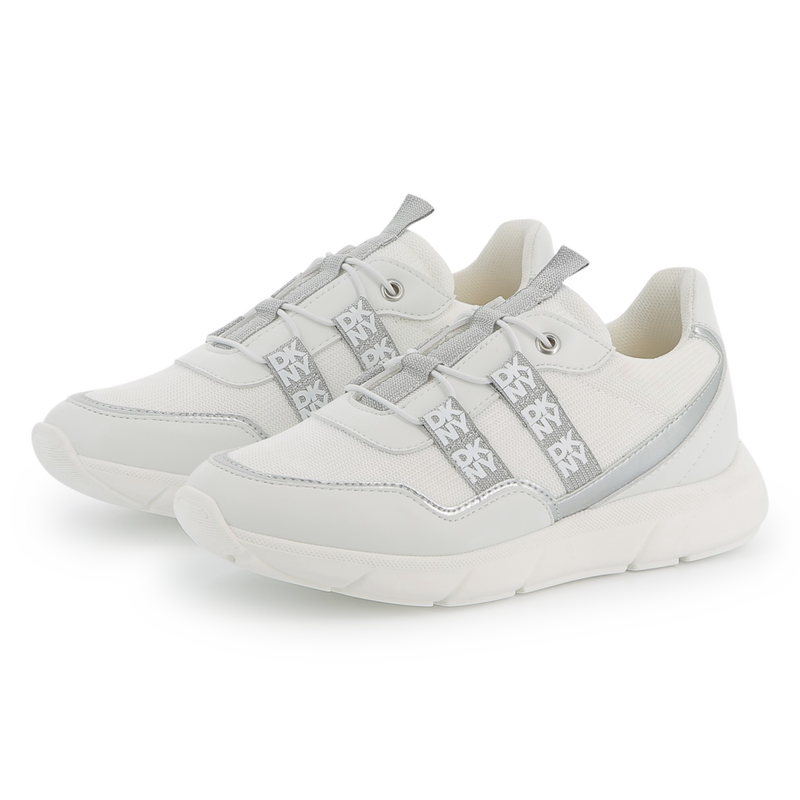 Two-material lace-up sneakers DKNY 
                    GIRL