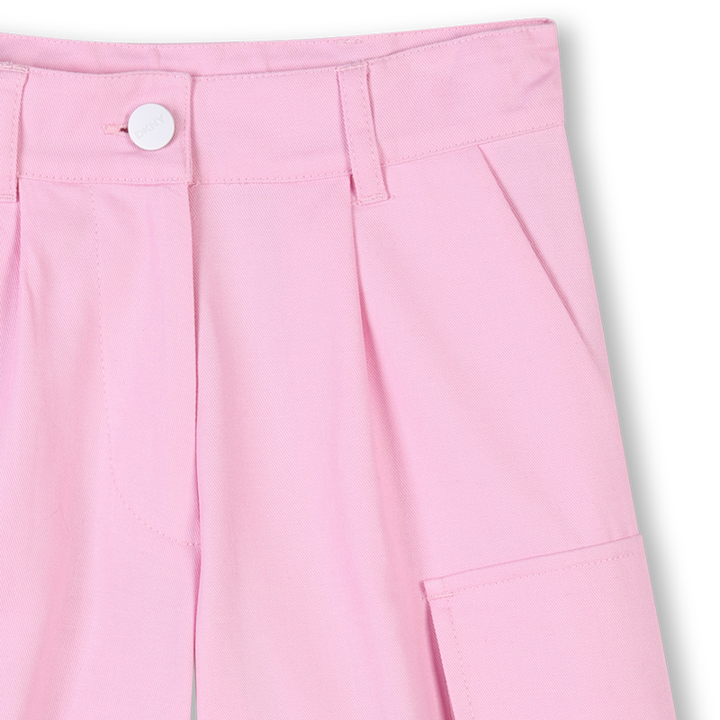 Long cotton and linen shorts DKNY 
                    GIRL