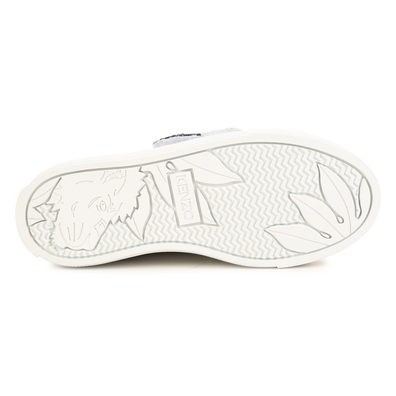 Embroidered leather sneakers KENZO KIDS 
                    UNISEX