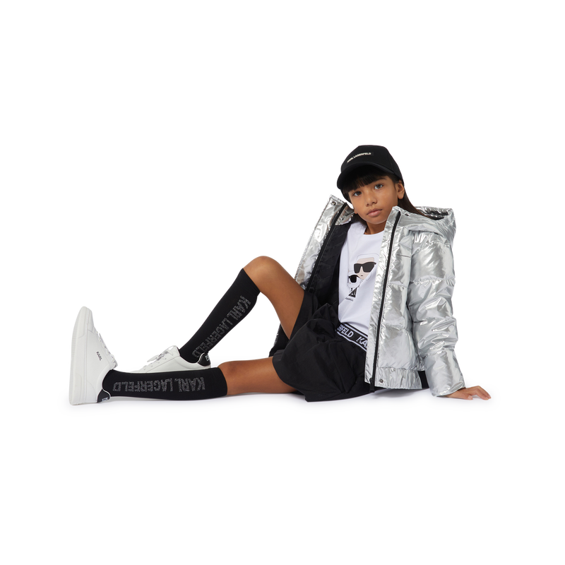 Leather Lace-Up Sneakers KARL LAGERFELD KIDS 
                    BOY