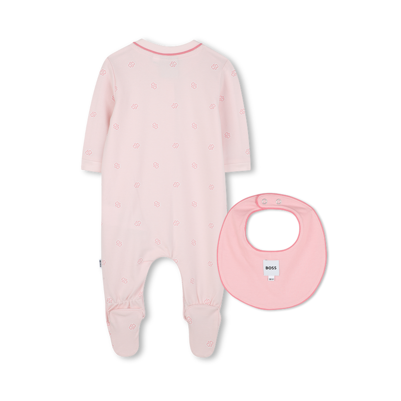 pajamas and bib set BOSS 
                    GIRL
