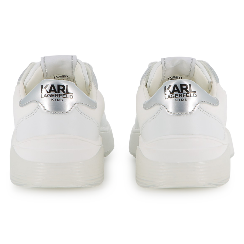 Lace-up sneakers with badge KARL LAGERFELD KIDS 
                    GIRL