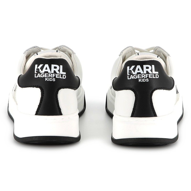 Lace-up leather sneakers KARL LAGERFELD KIDS 
                    BOY