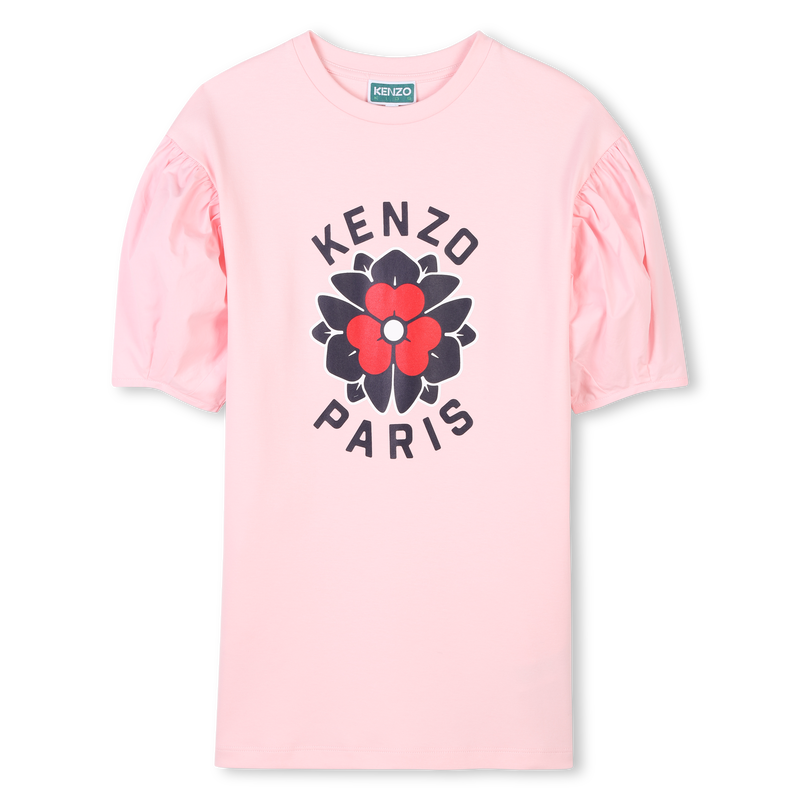 Straight puff-sleeved dress KENZO KIDS 
                    GIRL