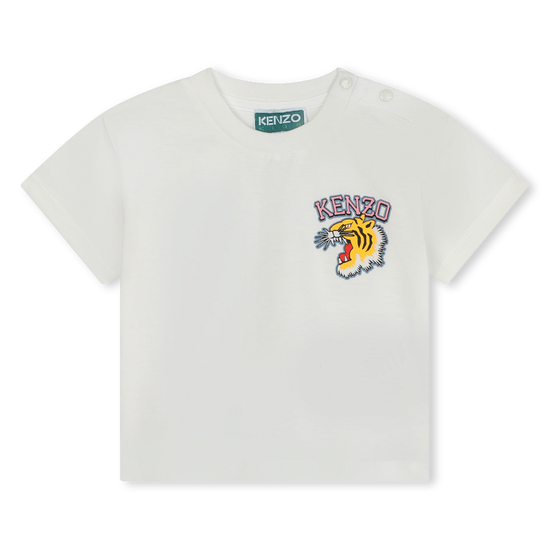 Cotton press-stud T-shirt KENZO KIDS 
                    GIRL