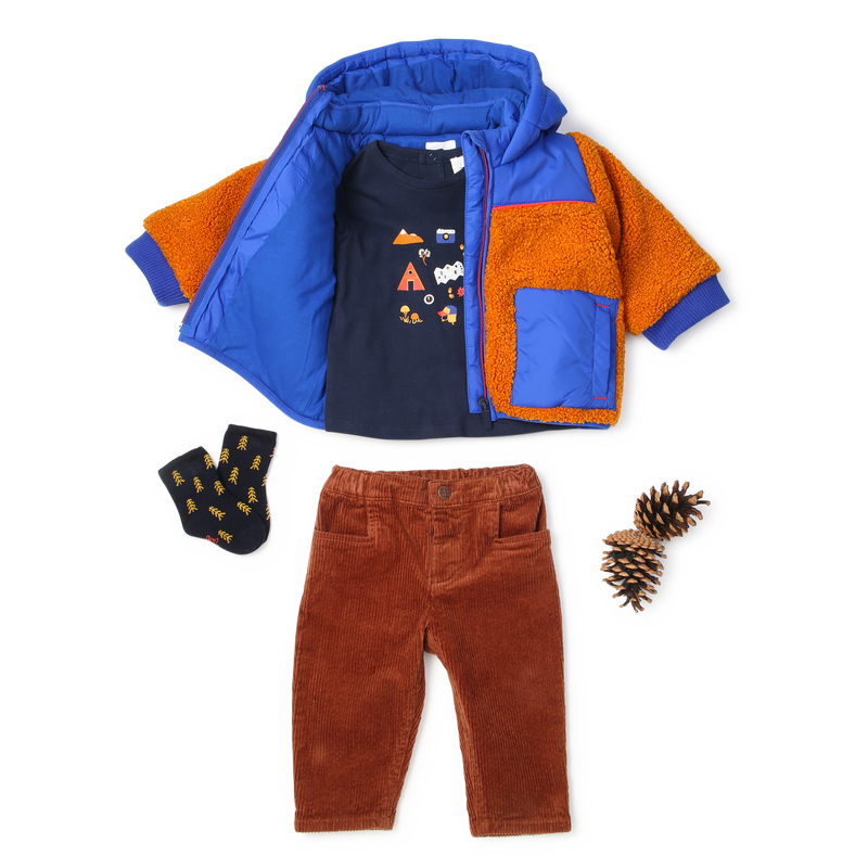 Two-Tone Bi-Material Coat CARREMENT BEAU 
                    BOY