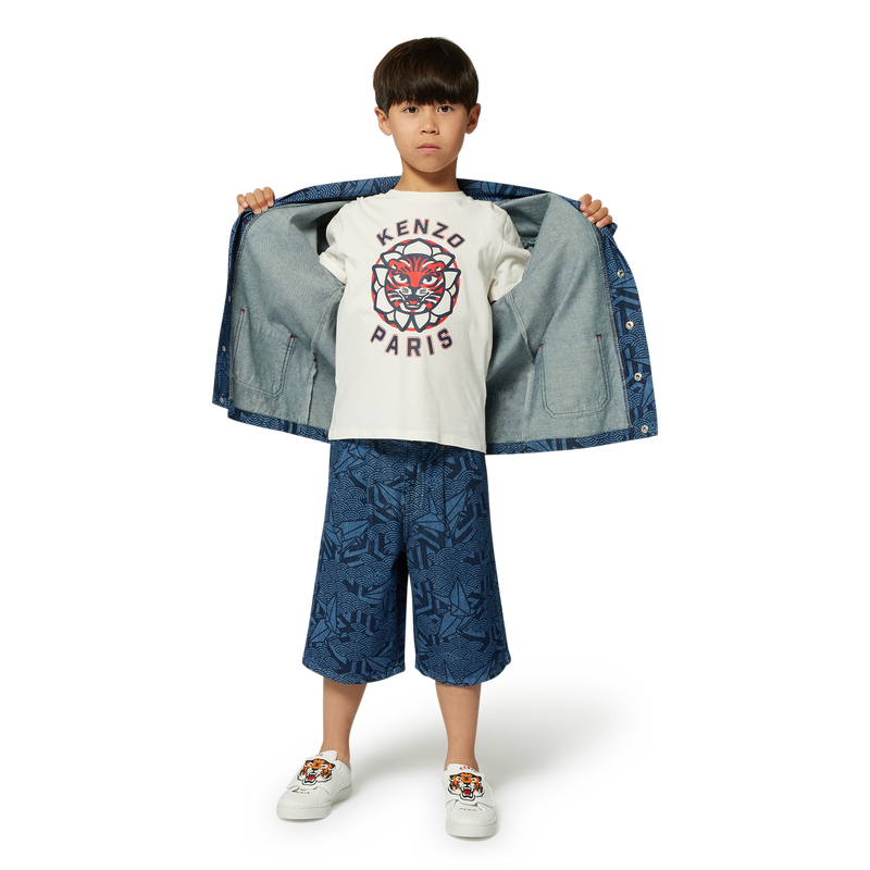 Printed denim jacket KENZO KIDS 
                    UNISEX