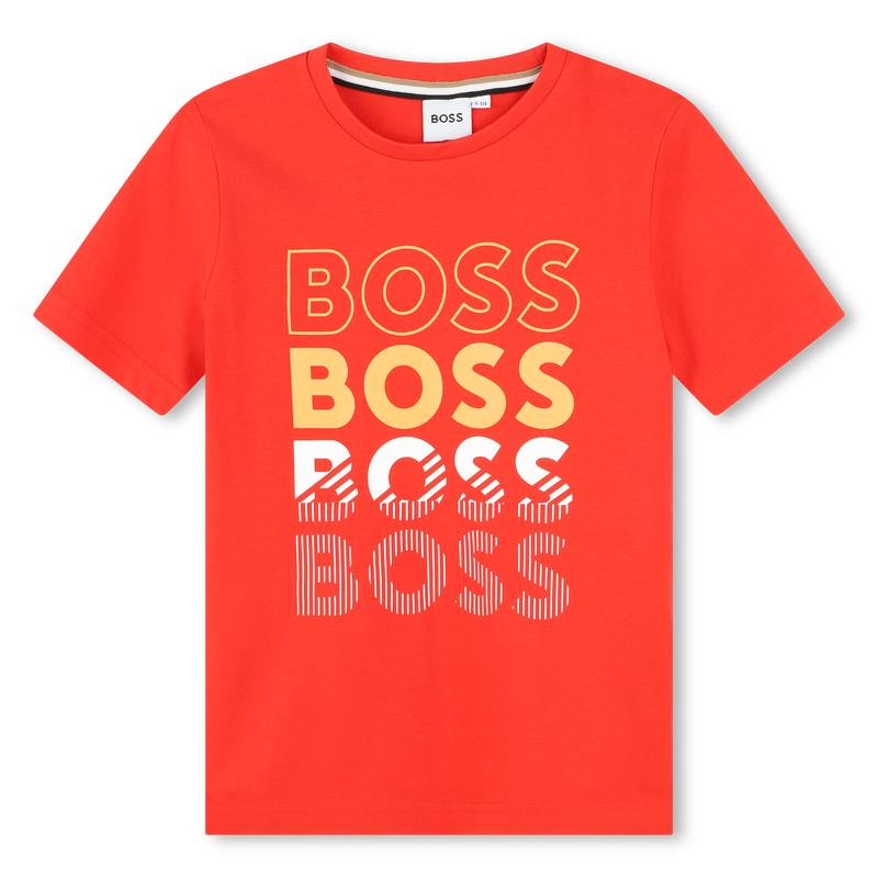 Cotton round-collar T-shirt BOSS 
                    BOY